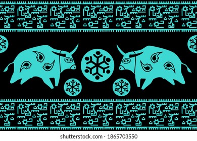 Holiday Сhristmas Design. Ikat Seamless Pattern. Chevron Brush Texture. Geometric Hand Drawn Textile Ornate.