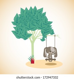 holiday design over cream background vector illustration
