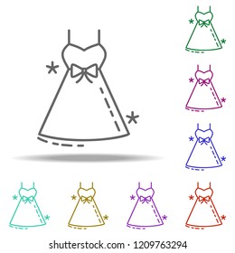 holiday dress dusk icon. Elements of Birthday in multi color style icons. Simple icon for websites, web design, mobile app, info graphics