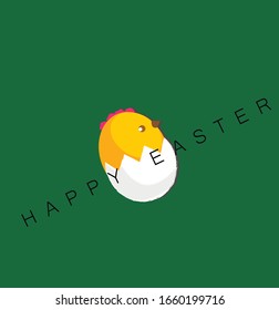 holiday easter green background chicken egg banner creativity
