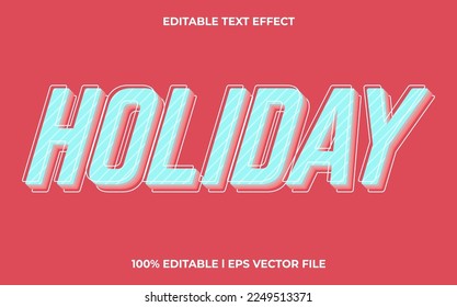 Holiday editable text effect, lettering typography font style, fun 3d text for tittle