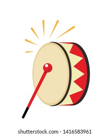 Holiday element ramadan drum icon. flat vector illustration isolated on white background