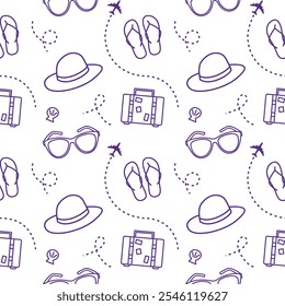 Holiday elements pattern seamless background white