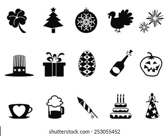 holiday and event icons set