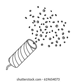 Holiday firecracker salute.Party and parties single icon in outline style vector symbol stock illustration.
