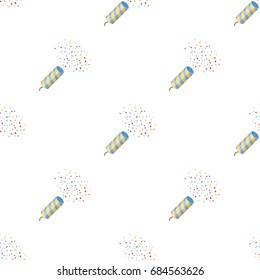 Holiday firecracker salute.Party and parties single icon in cartoon style vector symbol stock illustration.