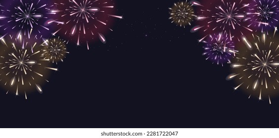 Holiday Firework background. Vector Illustration EPS10