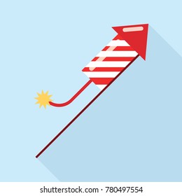  Holiday firework. Rocket icon
