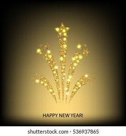 Holiday firework vector illustration