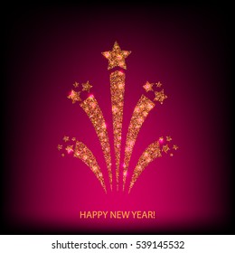 Holiday firework vector illustration