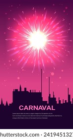 holiday fireworks festival celebration greeting invitation postcard culture and tradition carnival party concept