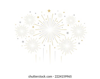 Holiday fireworks. Festive vector background.