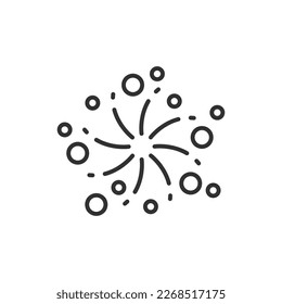 Holiday Fireworks, linear icon. Line with editable stroke