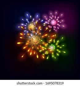 Holiday fireworks. Vector eps 10.
