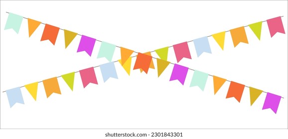holiday flags for fun vector illustration