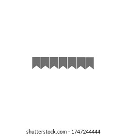 Las banderas de las mareas de las mareas son un icono plano. Ilustración aislada sobre fondo blanco. Símbolo de signo gris del vector