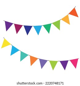 Holiday flags, great design for any purposes. Holiday flags for celebration decoration design.