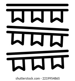 Vector de contorno de iconos de las marcas de vacaciones. Máquina de cascadas. Fondue de chocolate