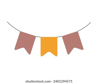 Banderas de vacaciones aisladas de fondo blanco Fondo de decoración de cumpleaños para una tarjeta