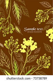 holiday floral background easy to modify