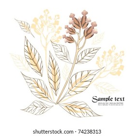 holiday floral background easy to modify