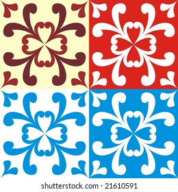 Holiday floral background pattern.Original vector illustration inspired by classical ornaments