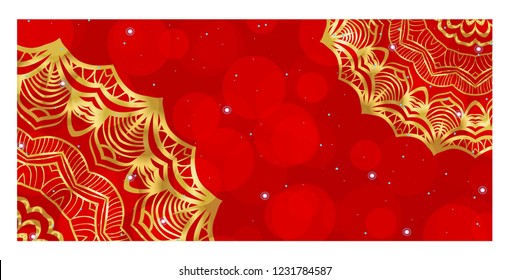 Holiday Flyer With Floral Mandala Ornaments. Vector Oriental design. Islam, Arabic, Indian, Ottoman Motifs Holiday Flyer With Floral Mandala Ornaments. Vector Oriental design. Islam, Arabic, Indian, Ottoman Motifs