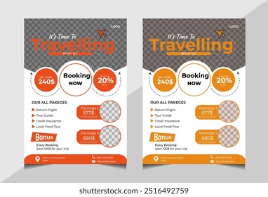 Holiday Flyer. Modern Travel Flyer. Discount flyer.