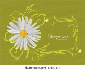 holiday frame decorated with daisy flower