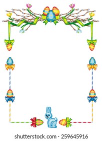 Holiday  frame with Easter eggs