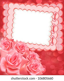  holiday frame for photo with rose