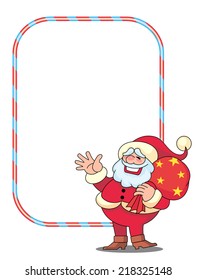 Holiday frame with Santa Claus