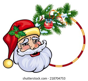 Holiday frame with Santa  Claus