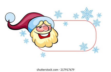Holiday frame with Santa Clause