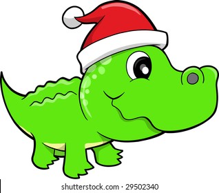 Ilustração de vetor de gator de feriado