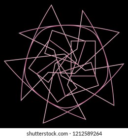 Holiday geometric patterns of star or flowers for gifts
