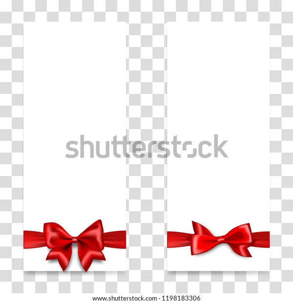 Download Holiday Gift Banner Red Bow Transparent Stock Vector Royalty Free 1198183306 PSD Mockup Templates