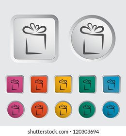 Holiday Gift Box Icon. Vector illustration EPS 8.