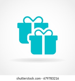 Holiday Gift Box Icon. Vector illustration. Flat style for graphic and web design, logo. EPS10
