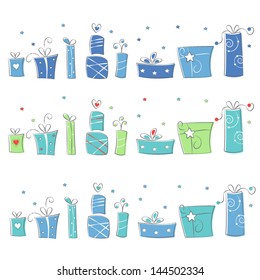 Holiday Gift Boxes Decorative Borders