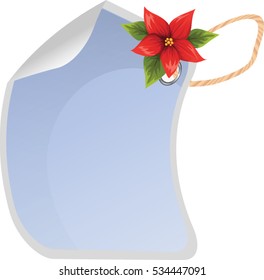 Holiday gift card label with copy space vector illustration