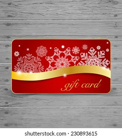 Holiday Gift Coupons with ribbon. Vector illustration.