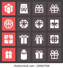 Holiday gift icons
