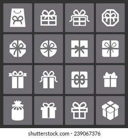 Holiday gift icons