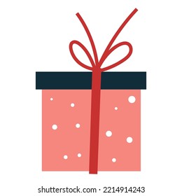 holiday gift in a pink box and with a bow