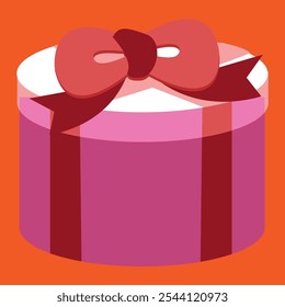 holiday gift in a round red box