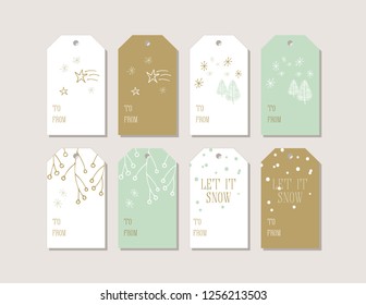 Holiday gift tag set with handmade elements. Designed with bright Christmas colors. Print on 8.5x11" or A4 and cut out. Scale to the size you need.