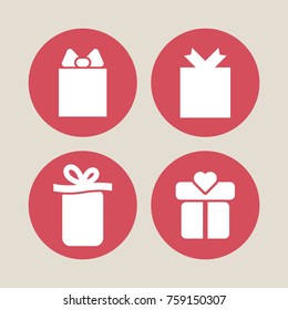 Holiday and Gift vector icons.
