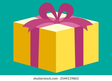 holiday gift in a yellow box