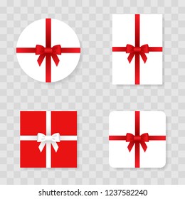 Holiday gifts. Boxes set. Vector illustration